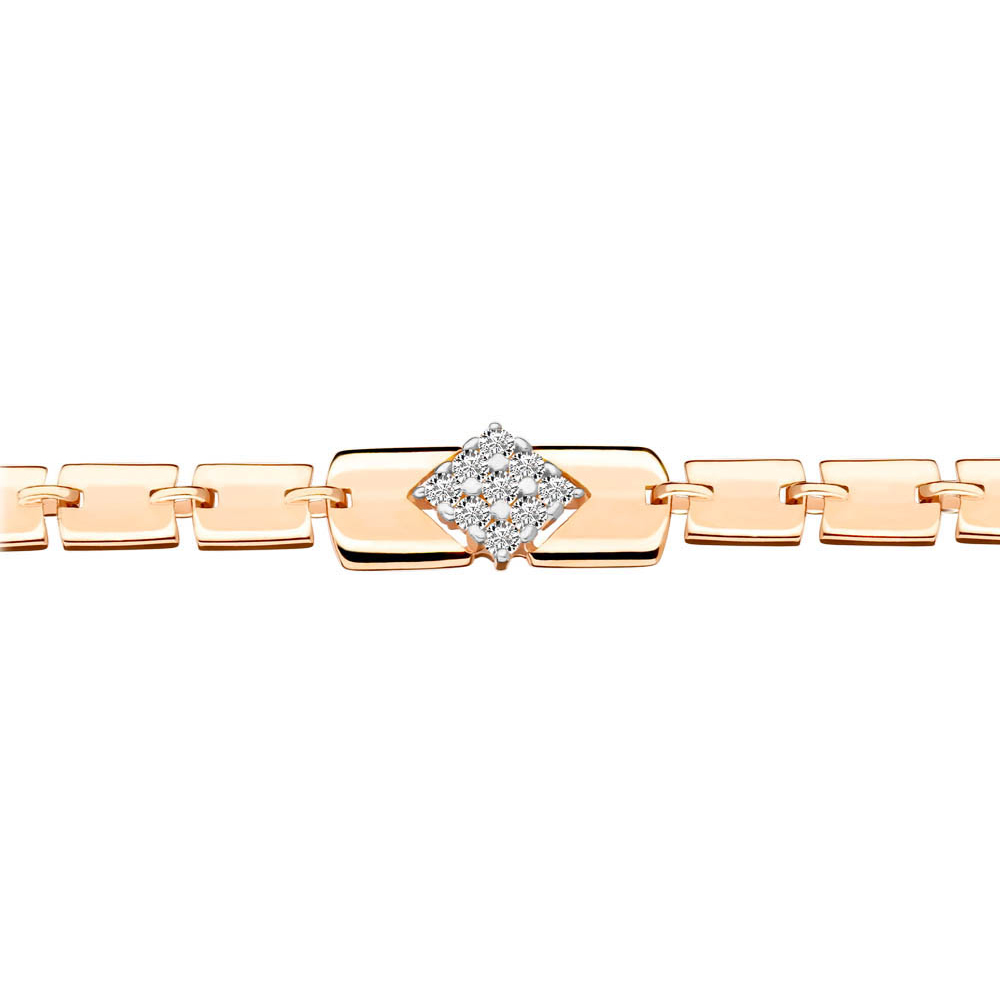 

Браслет из серебра с фианитом р. 20 Aquamarine 74350А_925_з, 74350А_925_з