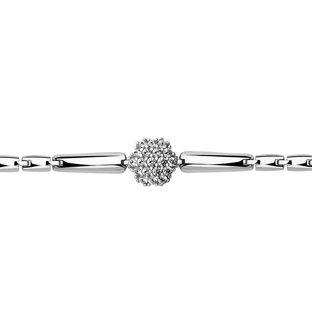

Браслет из серебра с фианитом р. 18 Aquamarine 74347А_925_р, 74347А_925_р