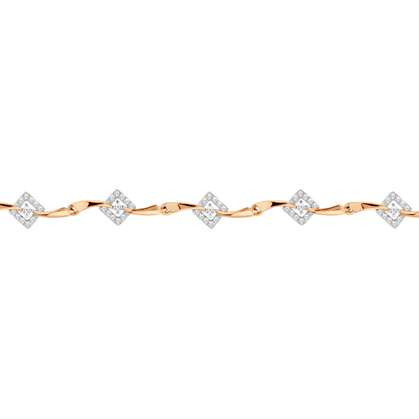 

Браслет из серебра с фианитом р.  Aquamarine 74223А_925_з, 74223А_925_з