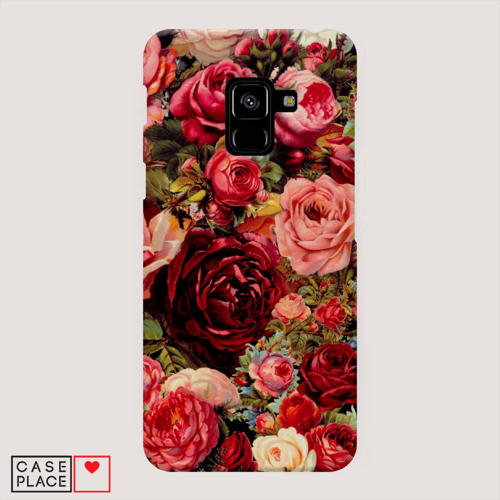 

Пластиковый чехол "Розы винтажные" на Samsung Galaxy A8 2018, 25420-6