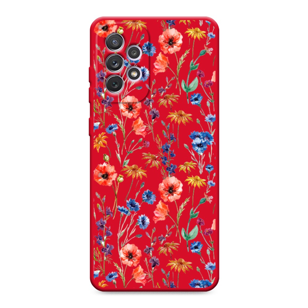 

Чехол Awog 2104653-1 для Samsung Galaxy A73 "Маки и васильки фон", 2104653-1