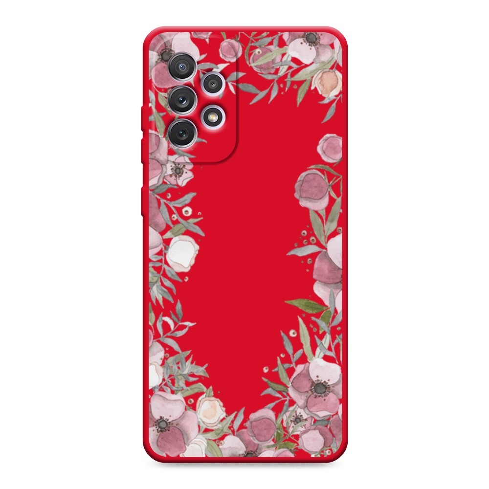 

Чехол Awog на Samsung Galaxy A73 "Розовая цветочная рамка", Розовый;зеленый, 2104653-1