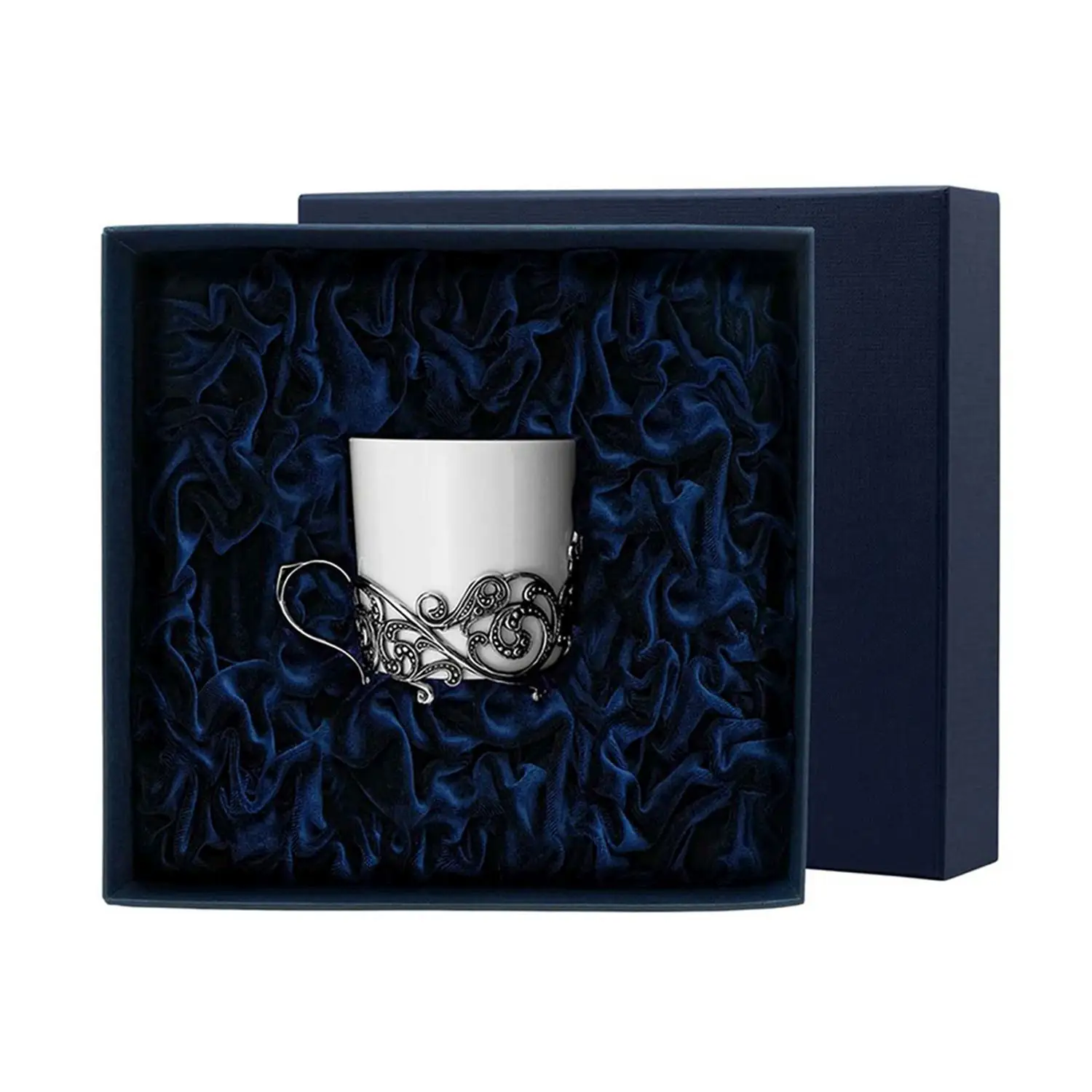 

Кофейная чашка из серебра/фарфора Аргента 532ЧШ07806, Белый;серебристый, 532ЧШ07806