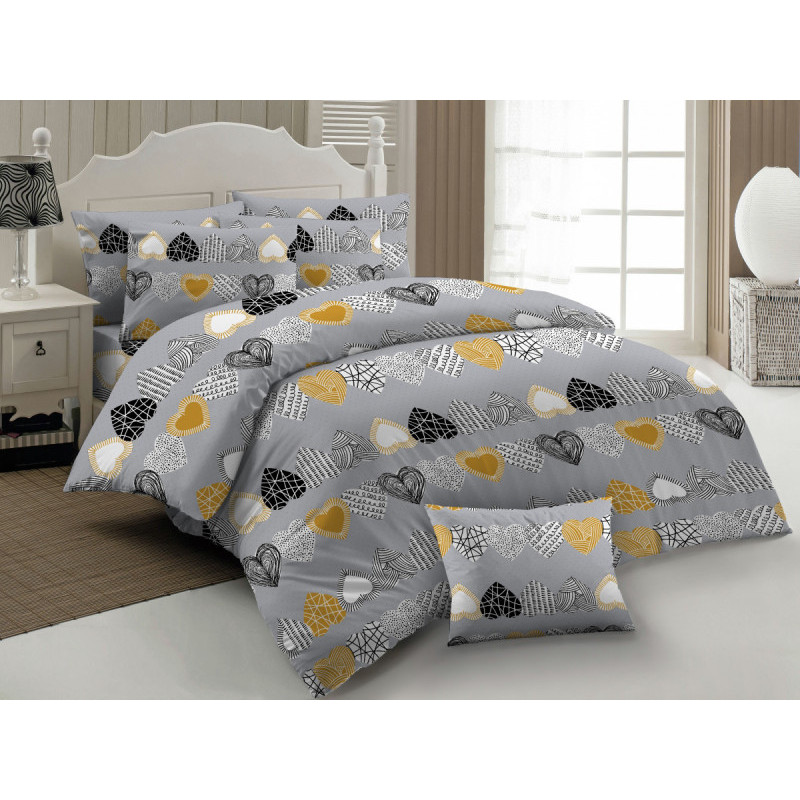 

Пододеяльник Комфорт Коллаж 148х212 см бязь серый, Коллаж серый