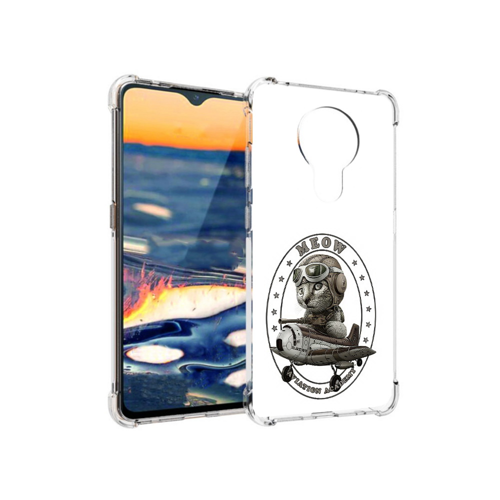 

Чехол MyPads Tocco для Nokia 5.3 кот в самолете (PT227052.106.395), Прозрачный, Tocco
