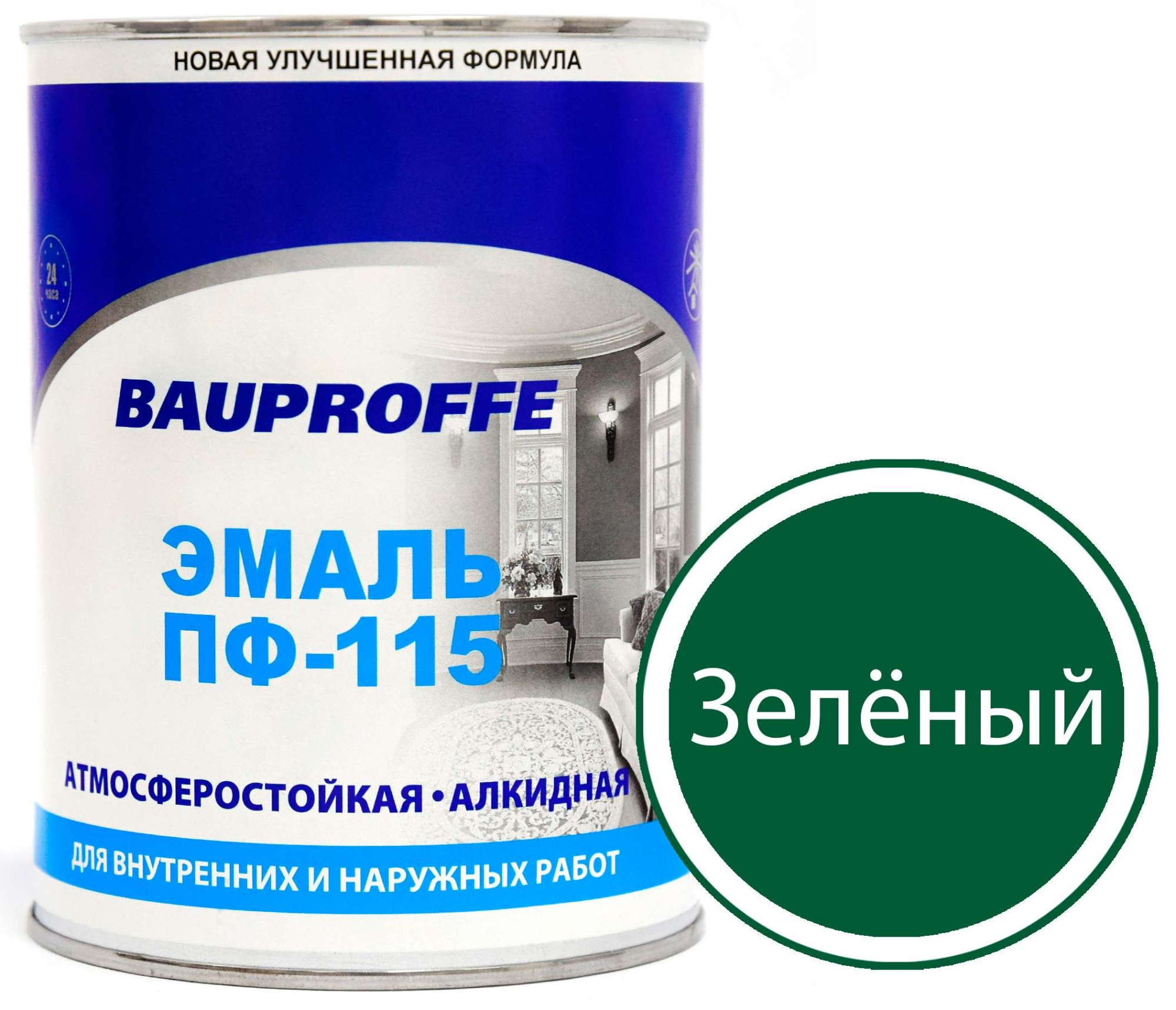 

Эмаль BAUPROFFE ПФ-115 0,9кг зеленая глянцевая
