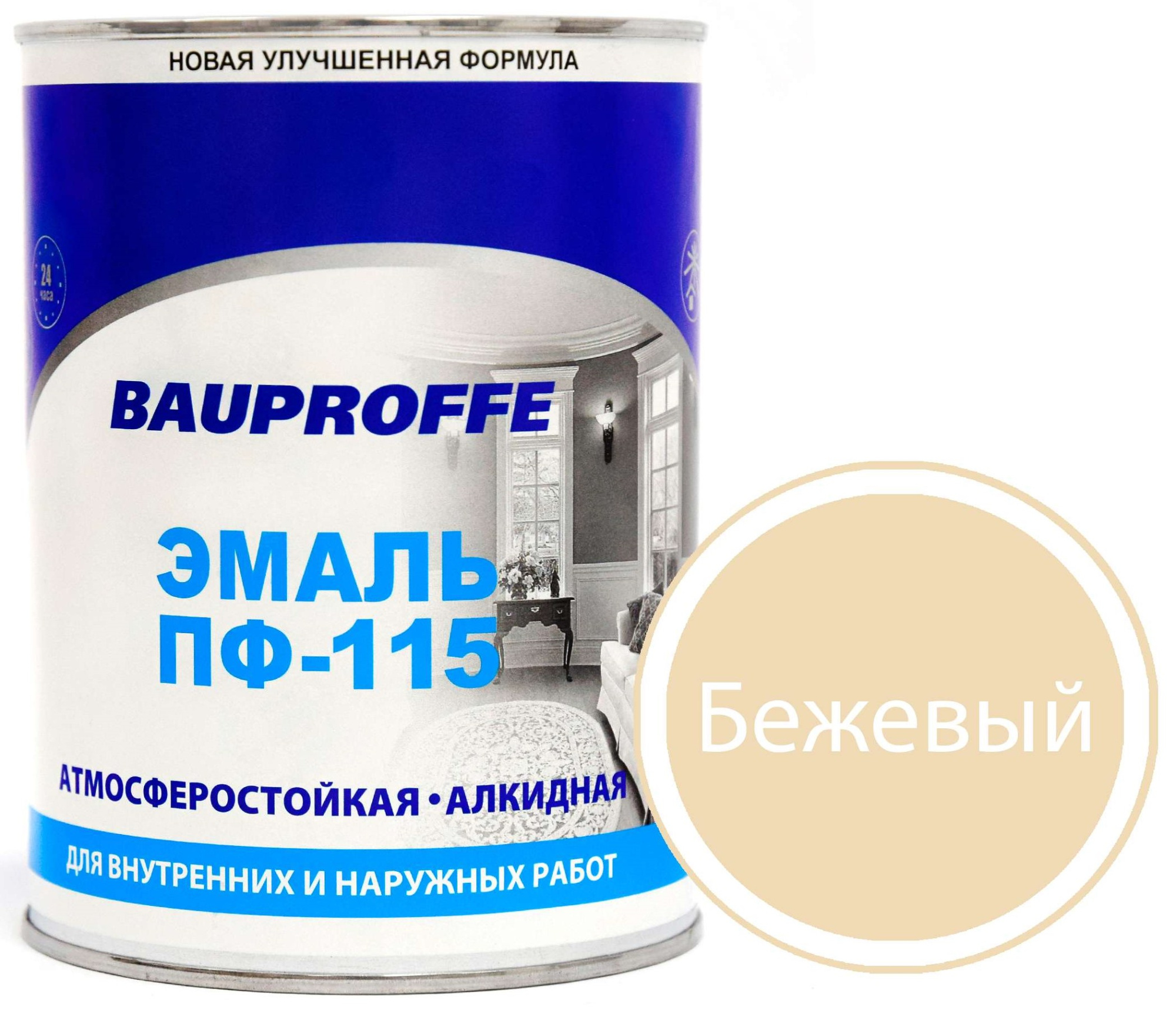 

Эмаль BAUPROFFE ПФ-115 0,9кг бежевая глянцевая