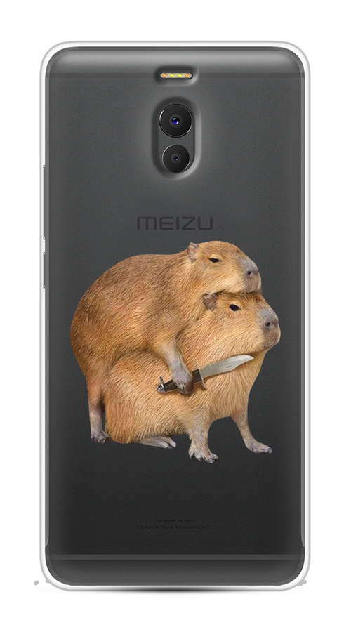 

Чехол на Meizu M6 Note "Капибара с ножом", Бежевый, 72150-1