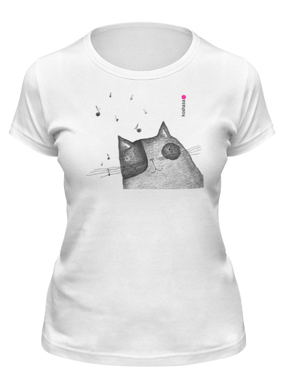 

Футболка женская Printio Music cat белая 2XL, Белый, Music cat