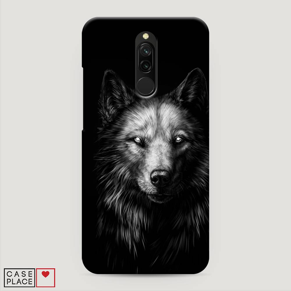

Пластиковый чехол "Волк черно белый" на Xiaomi Redmi 8, 37120-1