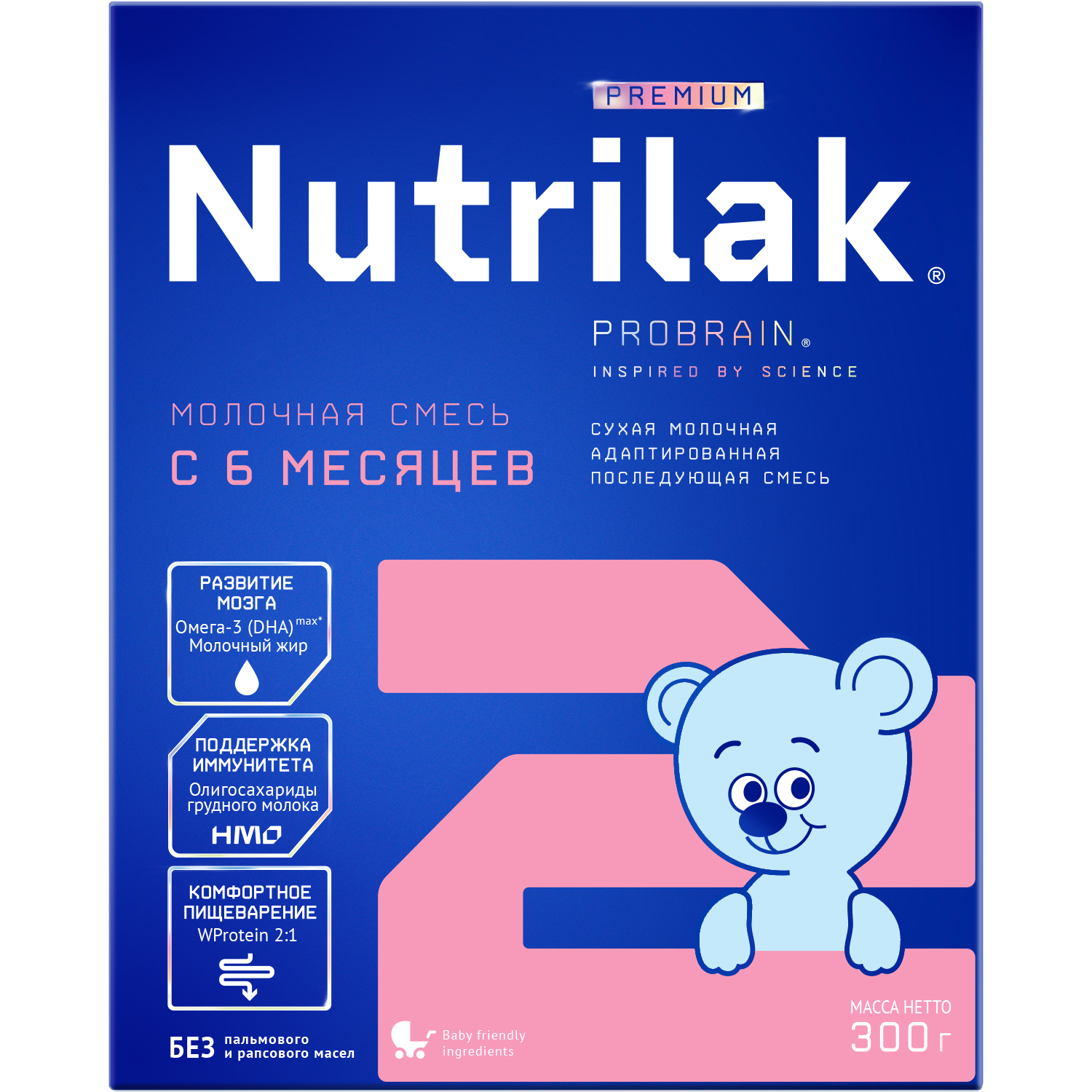 Смесь молочная сухая Nutrilak Premium 2, с 6 до 12 месяцев, 300г смесь молочная сухая nutrilak premium 3 с 12 месяцев 600г