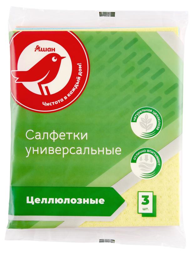 Салфетки АШАН Красная Птица целлюлозные 3 шт 90₽