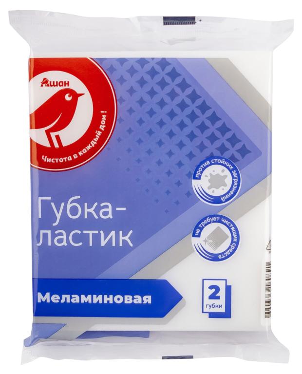 Губка АШАН Красная Птица меламиновая 2 шт 71₽