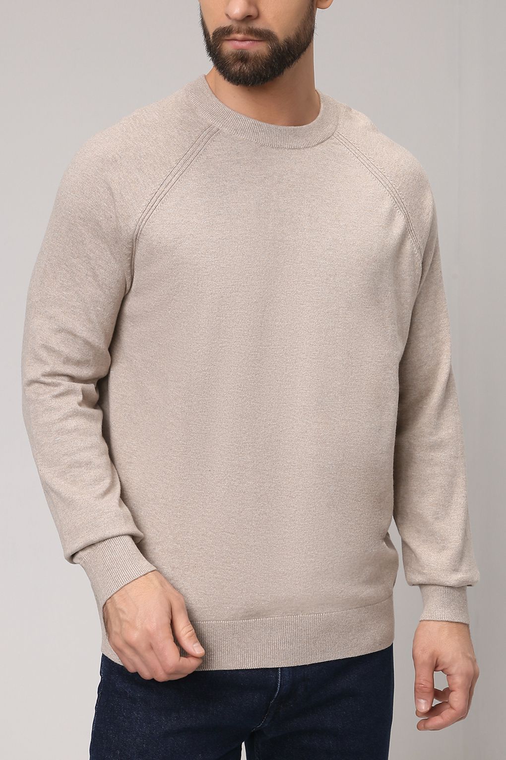 

Джемпер мужской Esprit Edc 091CC2I309 бежевый L, 091CC2I309