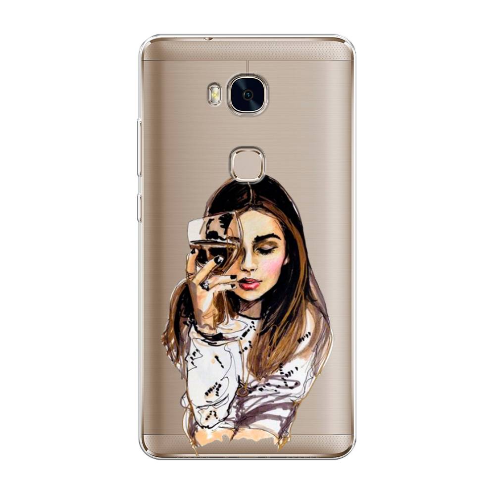 

Чехол Awog на Honor 5X "Девушка с бокалом", Разноцветный, 60550-7