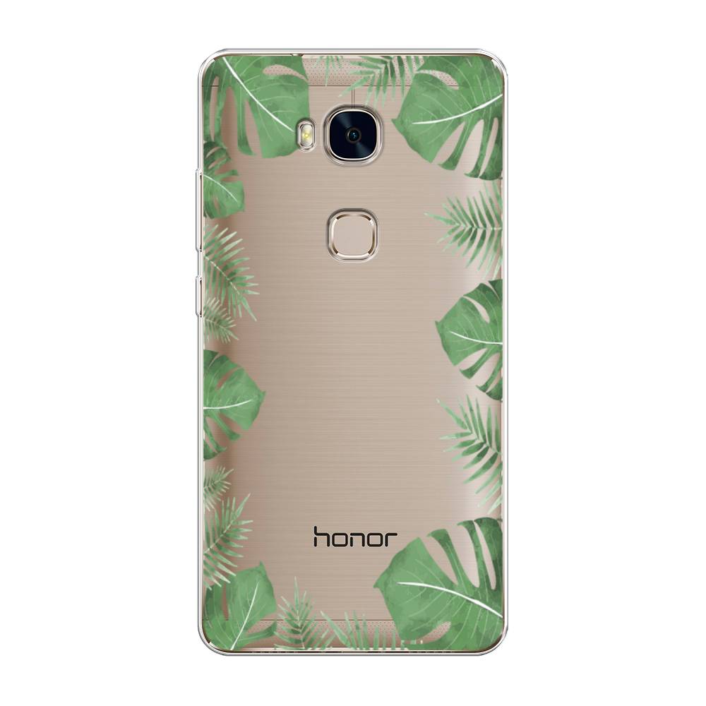 

Чехол Awog на Honor 5X "Листья папоротника рамка", Разноцветный, 60550-8