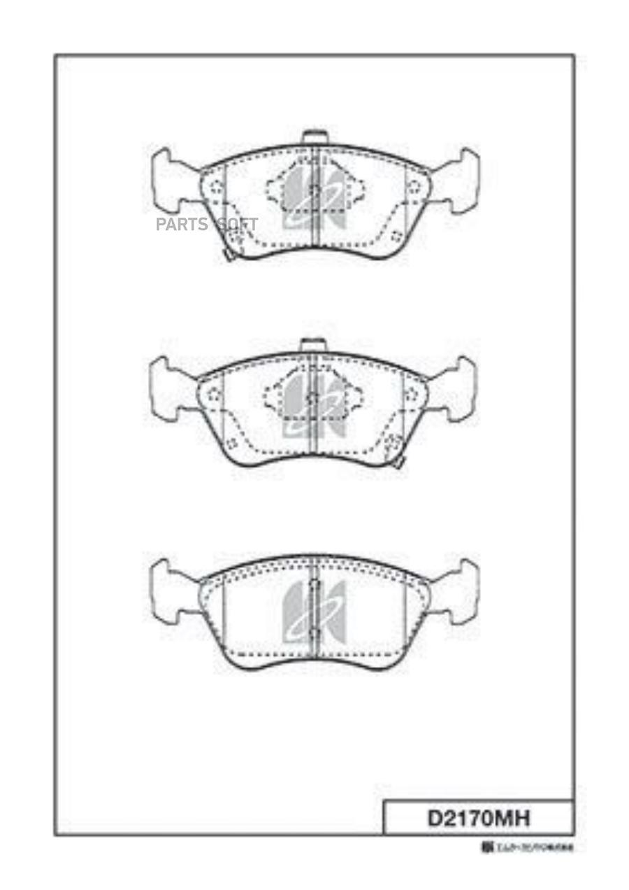 

Тормозные колодки Kashiyama передние с антискрипной пластиной D2170MH