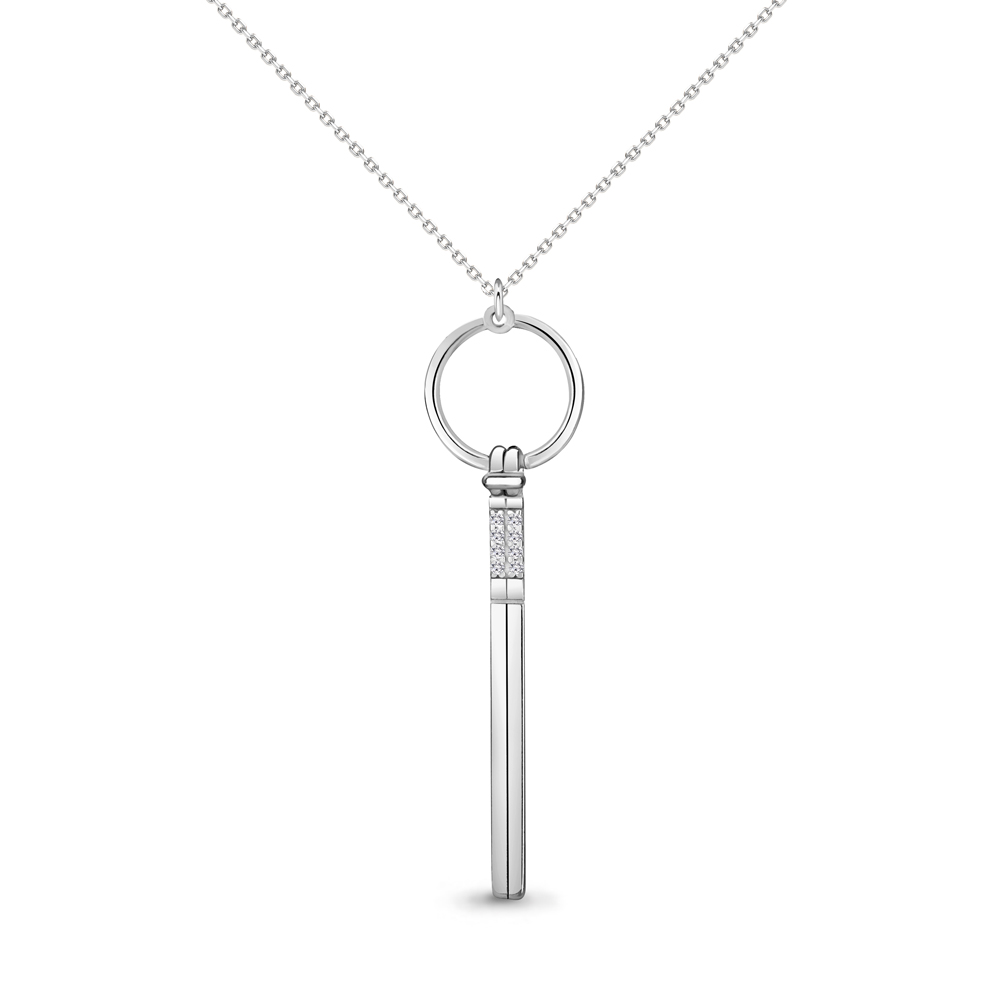 

Колье из серебра с фианитом 40 см Aquamarine 73643А_925_р, 73643А_925_р