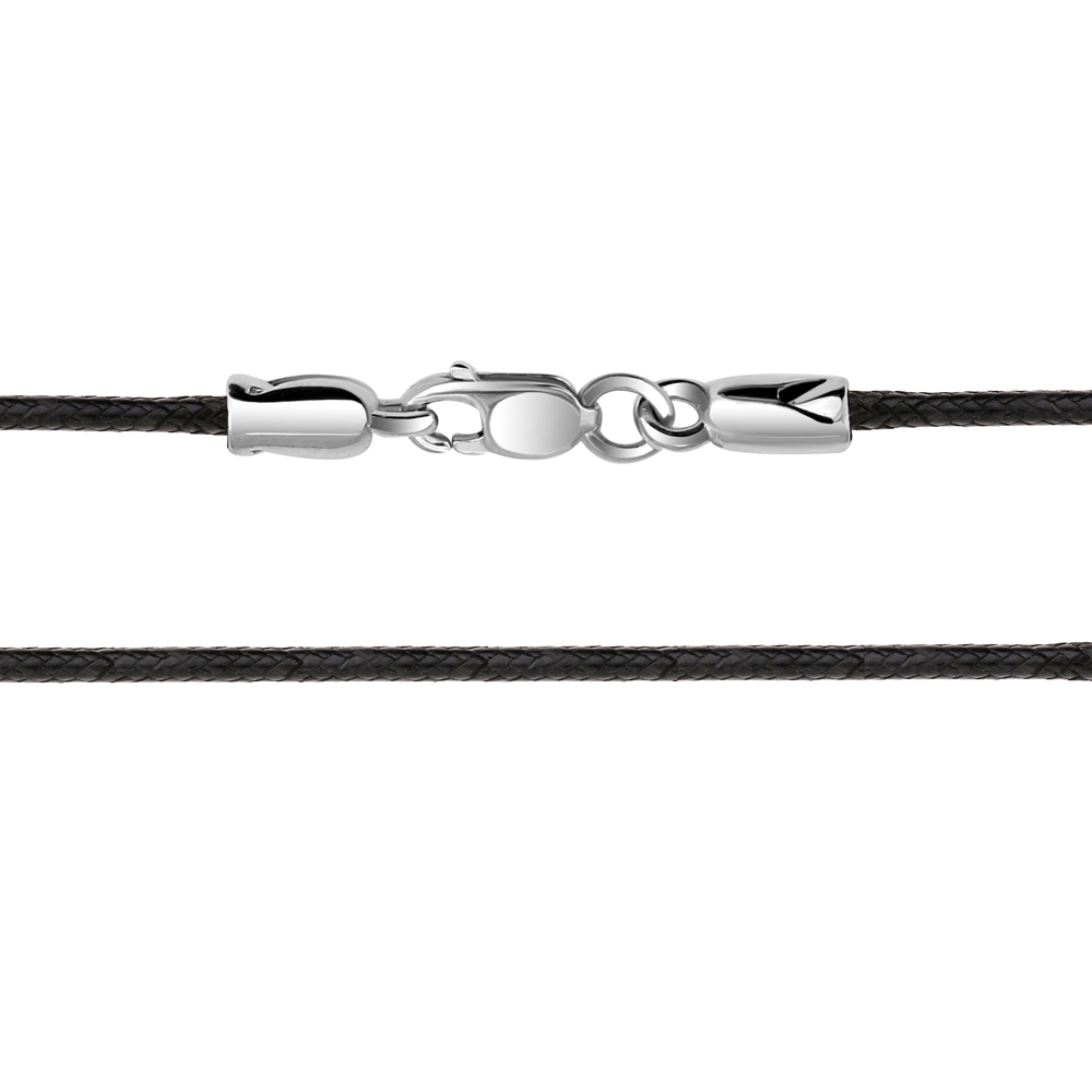 

Шнурок из серебра без вставки 45 см Aquamarine 73622У_925_р, 73622У_925_р