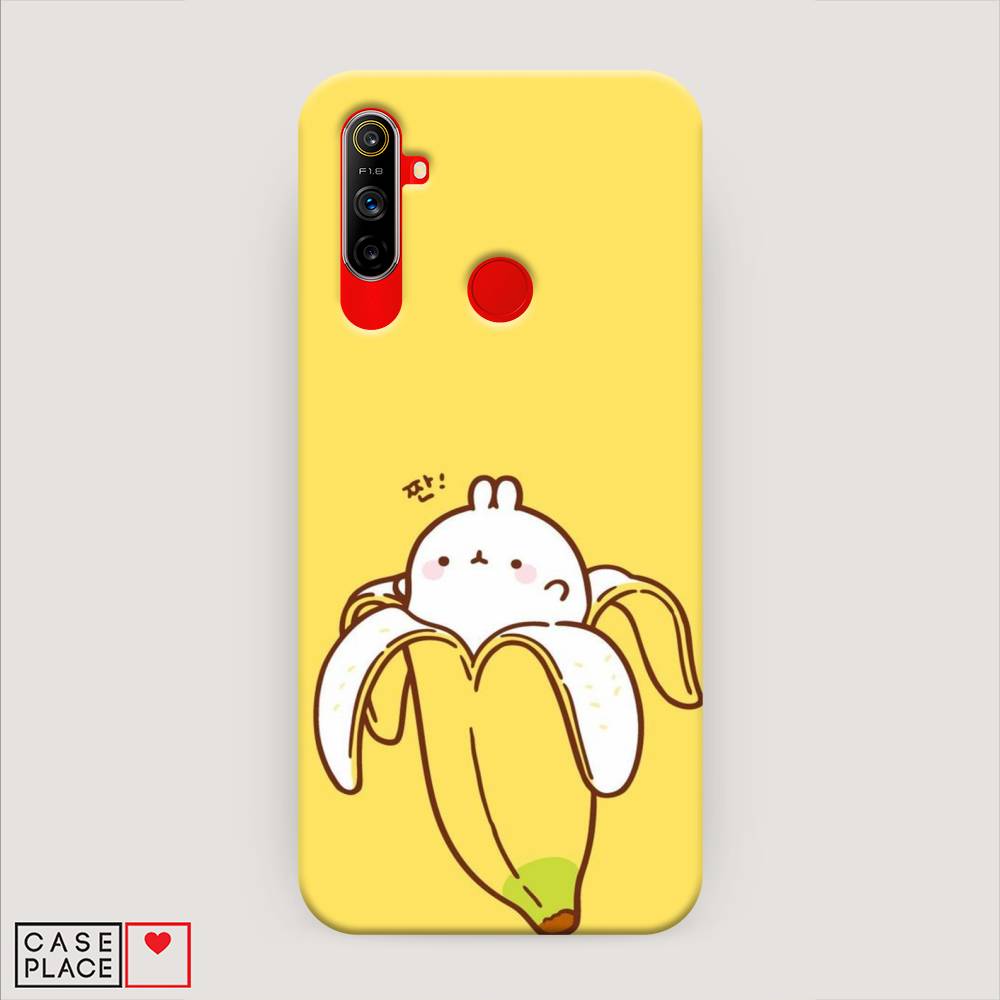

Пластиковый чехол "Зайчик-бананчик" на Realme C3, 253020-1