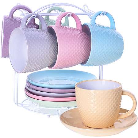 

Чайный сервиз 13пр 250мл на металлической подставке LORAINE 29896 KSMB-29896