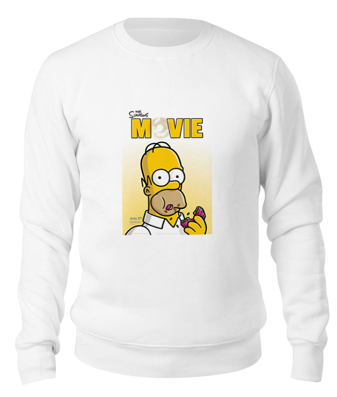 

Свитшот унисекс Printio Simpsons / симпсоны белый L, Simpsons / симпсоны