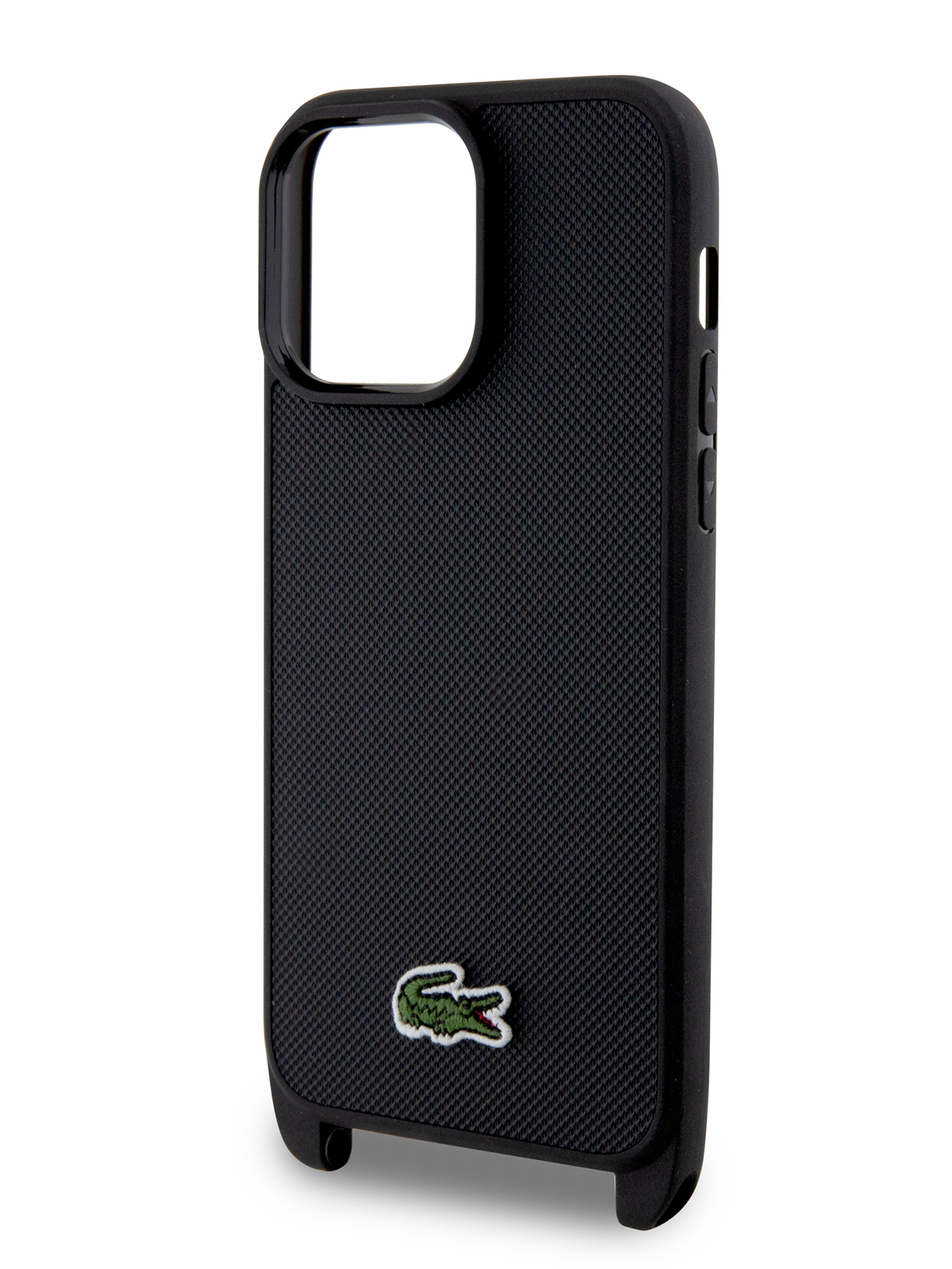 

Чехол Lacoste для iPhone 14 Pro Max с ремешком Hard Black, Черный