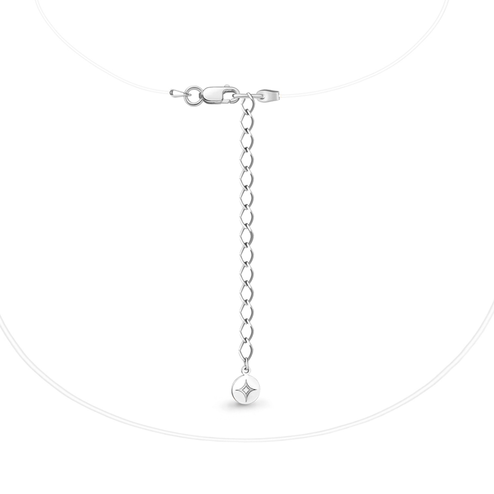 

Шнурок из серебра 38 см без вставки Aquamarine 73610_925_р, 73610_925_р