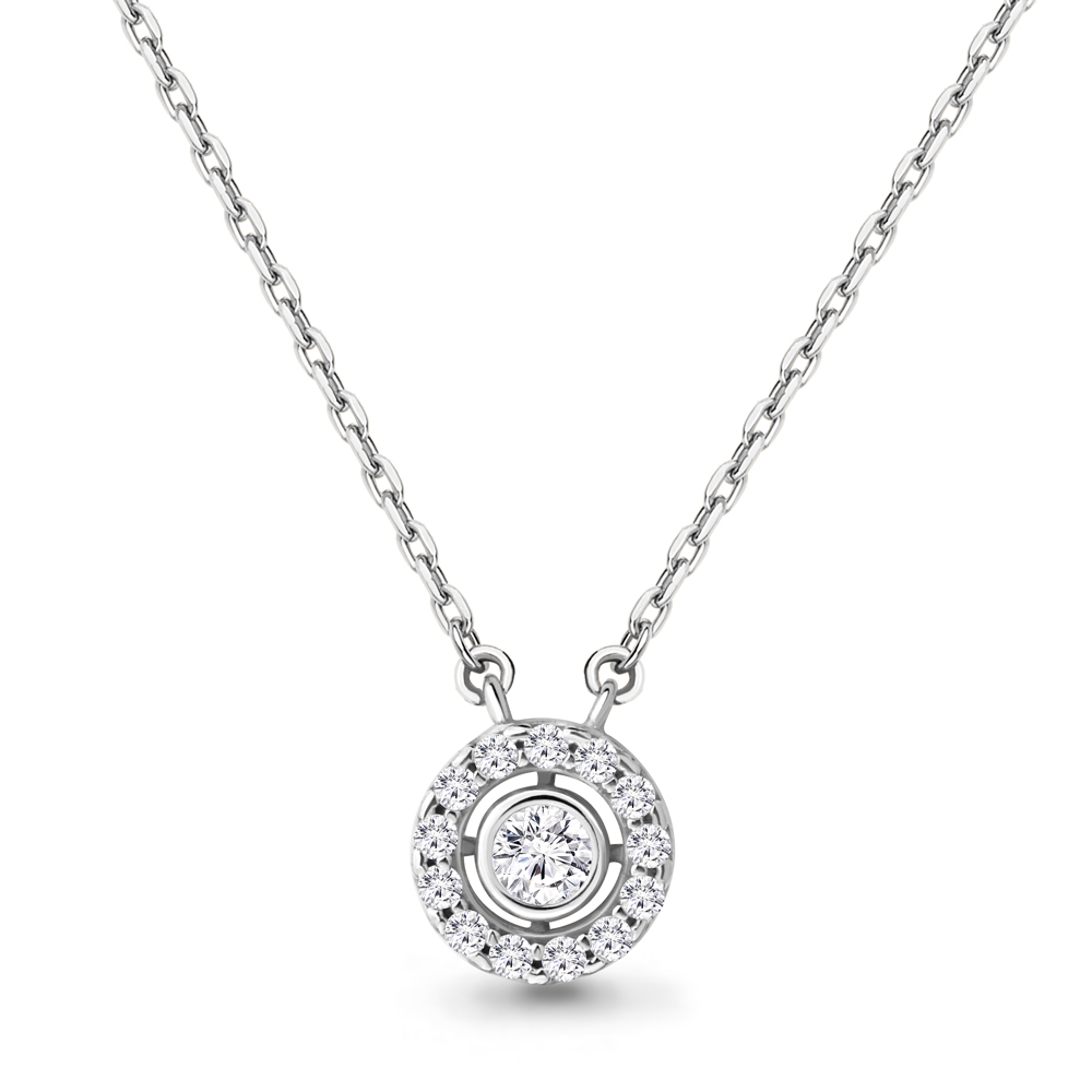 

Колье из серебра с фианитом 40 см Aquamarine 73603А_925_р, 73603А_925_р