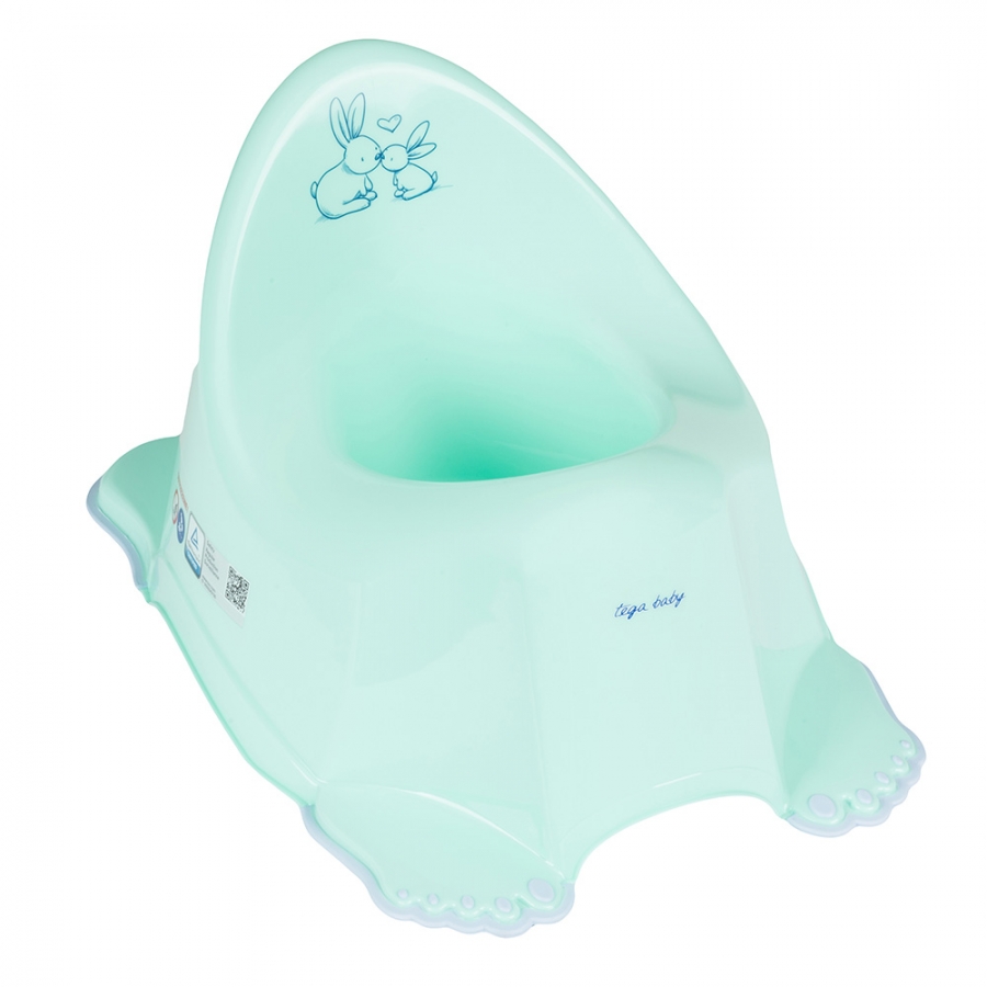 

Горшок детский Tega Baby Кролики, бирюзовый