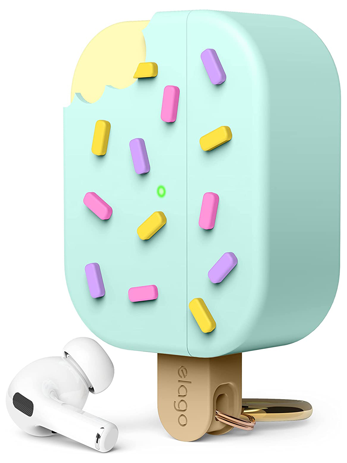 

Чехол Elago для AirPods Pro 2 Unique Ice Cream Hang case Mint, Бирюзовый