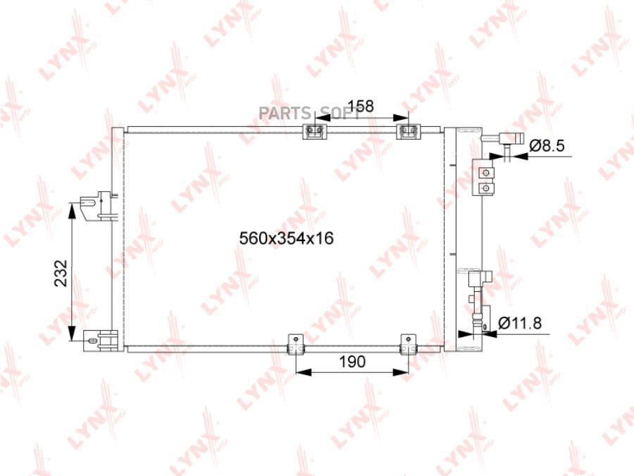 Радиатор Кондиционера Rc-0381 Nsii0022878024 LYNXauto арт. RC0381