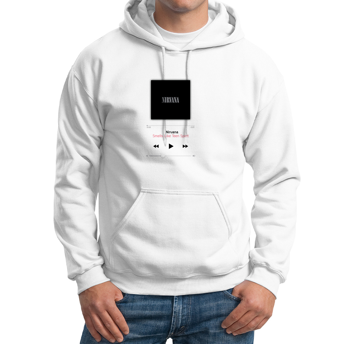 

Худи унисекс CoolPodarok Саундтрек.Smells Like Teen Spirit белое 48 RU, M0501763