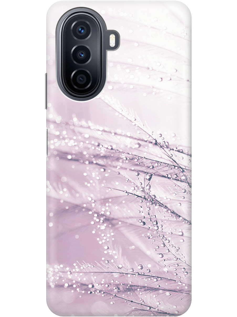 

Силиконовый чехол на Huawei nova Y70 с принтом "Капли на розовой траве" прозрачный, Розовый, 20000923
