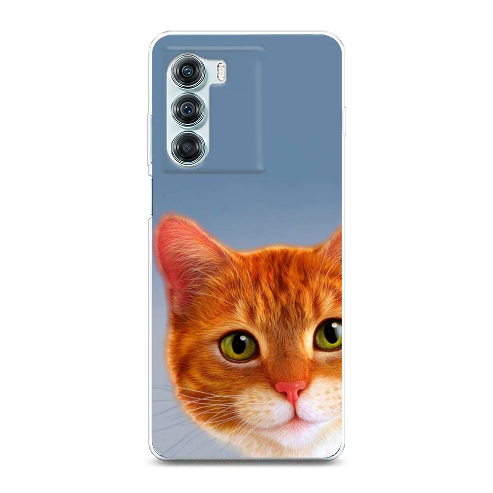

Чехол на Motorola Moto Edge S30 "Любопытный котик", Коричневый, 243050-1