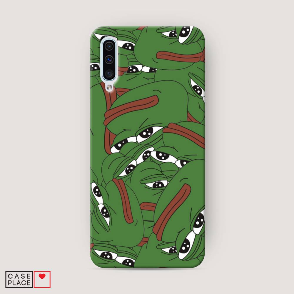 фото Пластиковый чехол "печальный frog" на samsung galaxy a50 awog