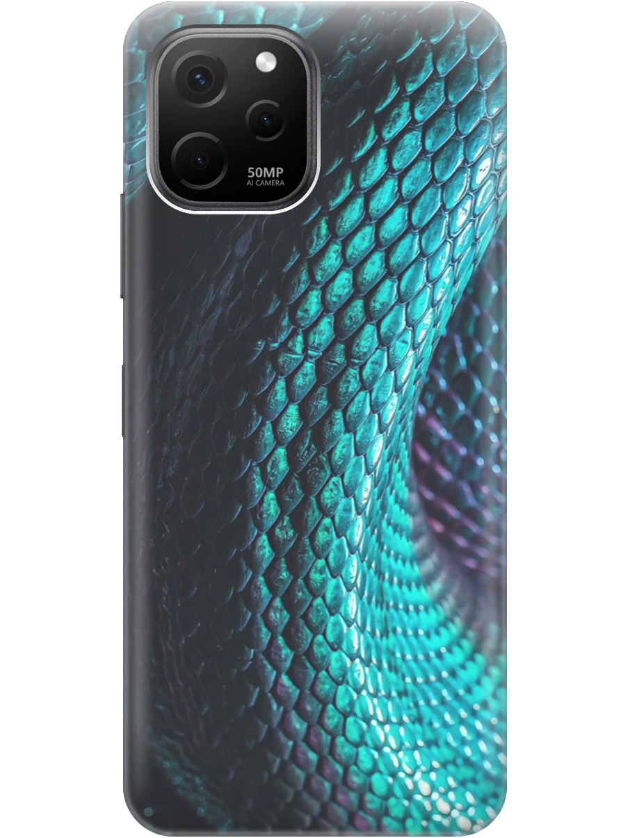 

Силиконовый чехол на Huawei nova Y61 с принтом "Переливающаяся змея" прозрачный, Зеленый;синий, 20000447