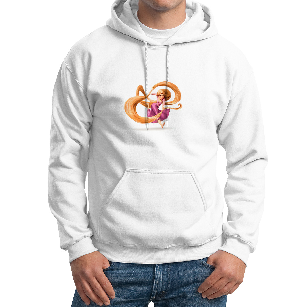 

Худи унисекс CoolPodarok Мультфильм.Рапунцель белое 48 RU, M0501720