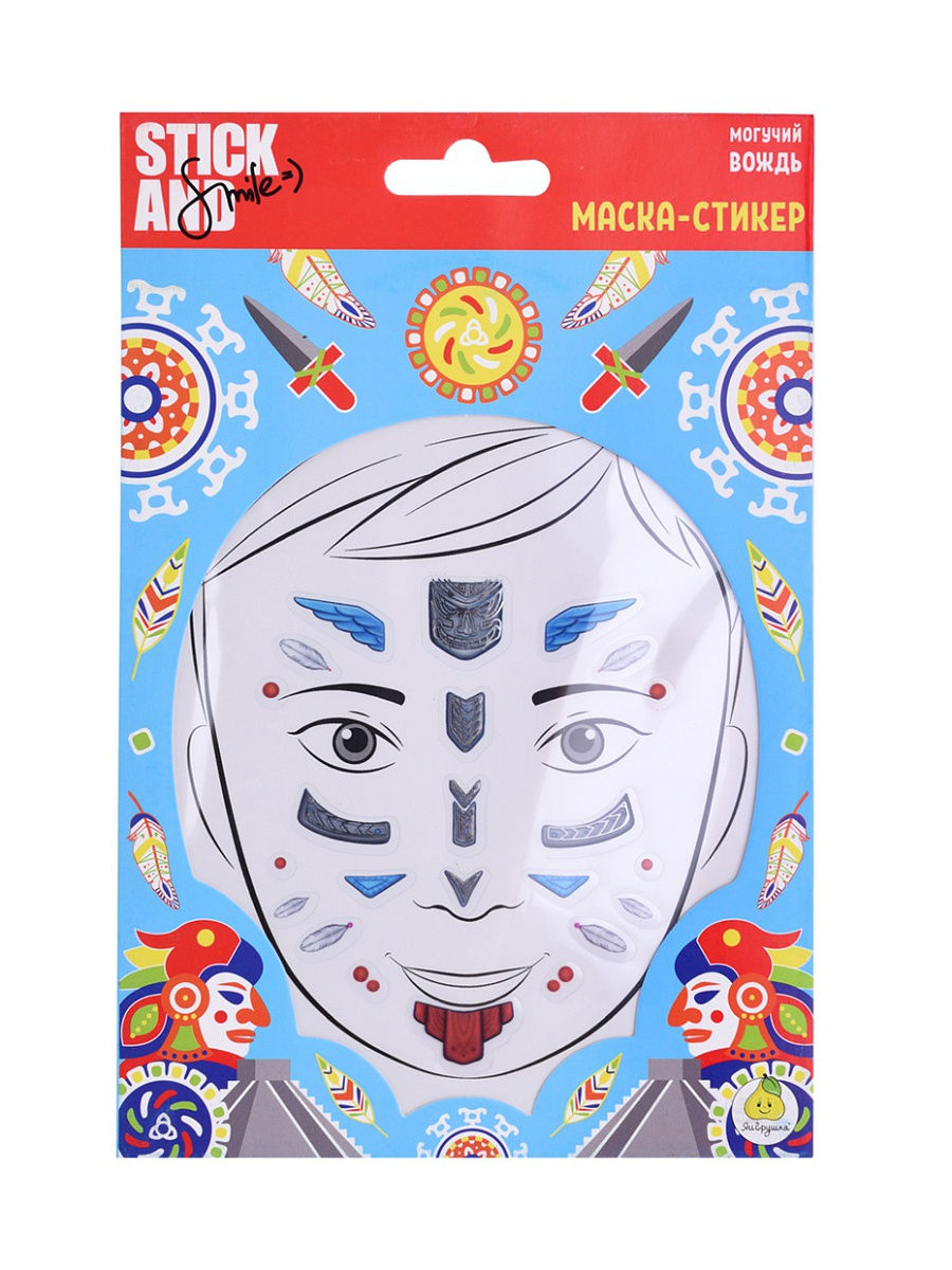 Маска-стикер для лица Stick and Smile Могучий вождь, Золотая коллекция