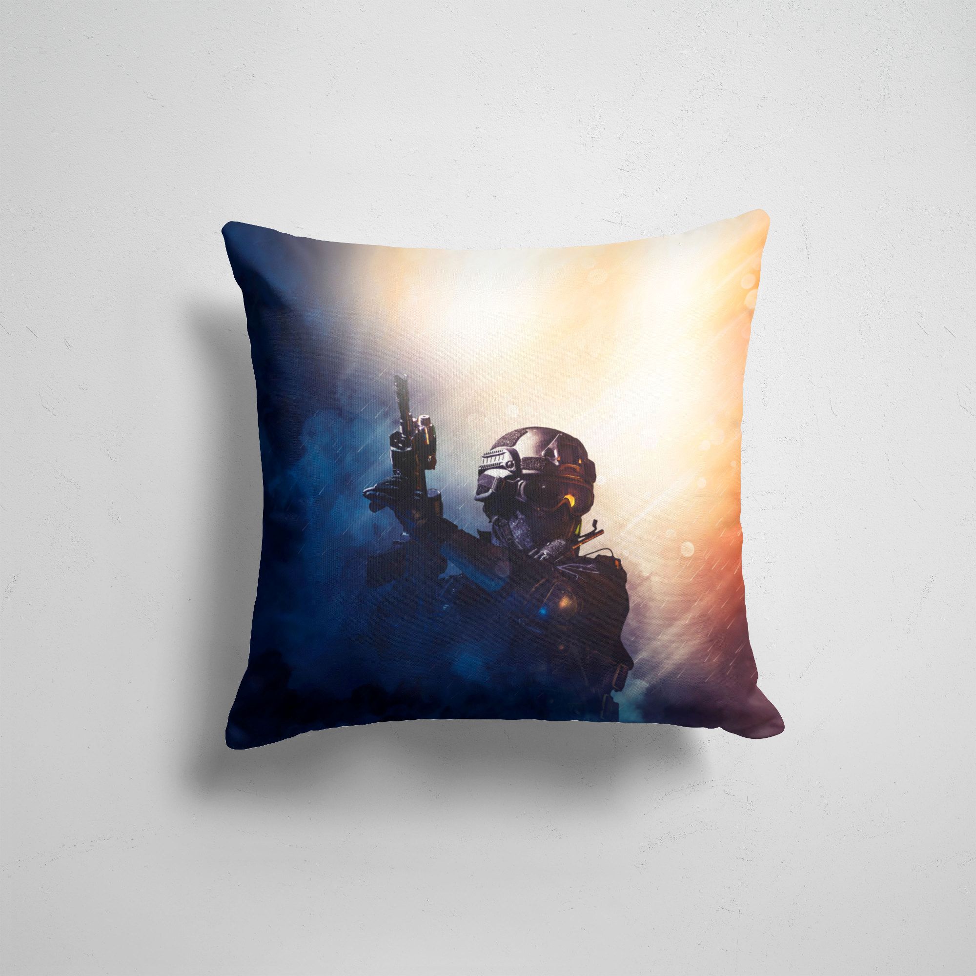 

Подушка декоративная 45х45см Геймерам Rainbow Six Siege Tom Clancys, Разноцветный