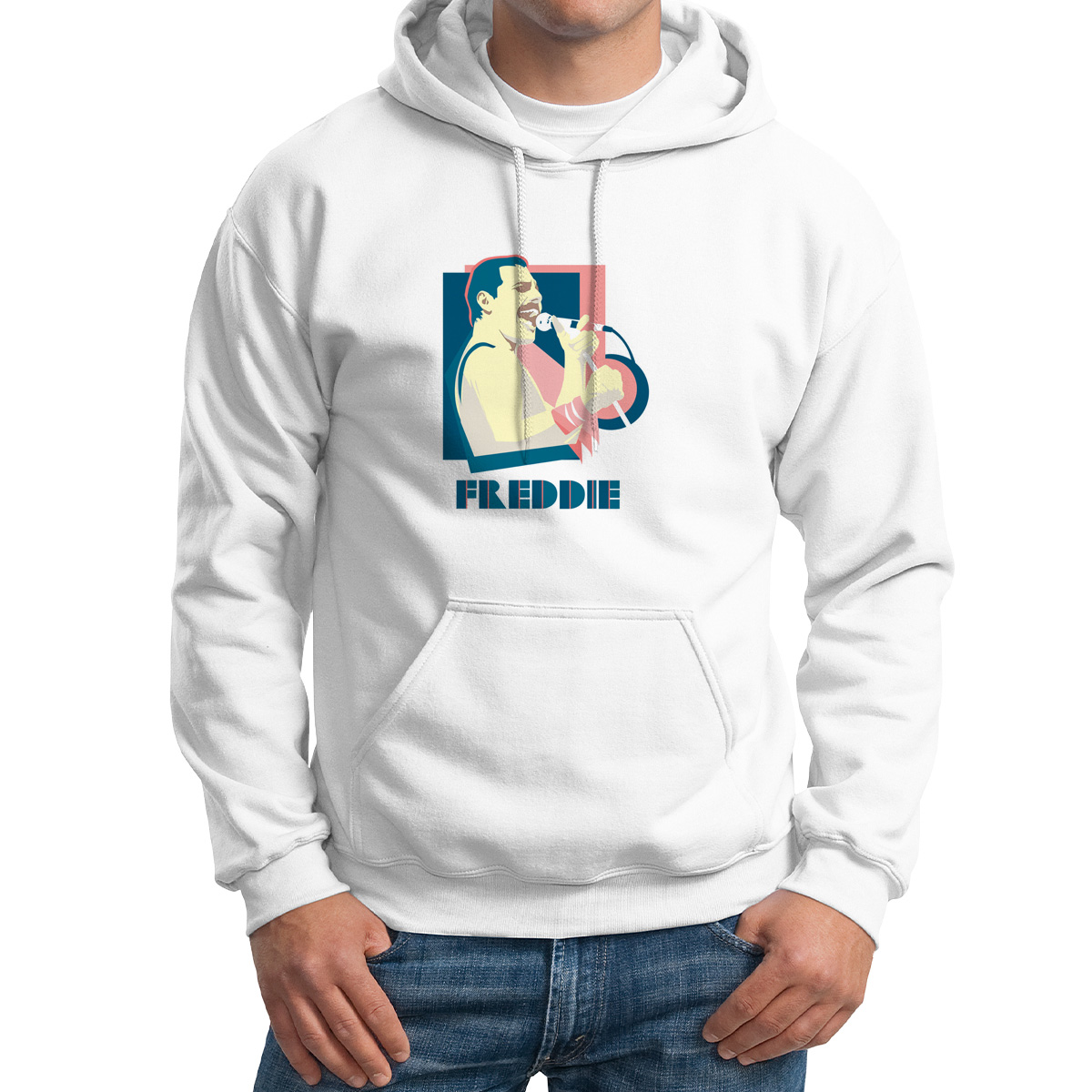 

Худи унисекс CoolPodarok Легенда Певец.Фреди белое 48 RU, M0501706