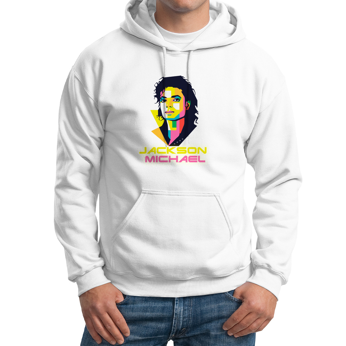 

Худи унисекс CoolPodarok Легенда Jackson Michael белое 48 RU, M0501694