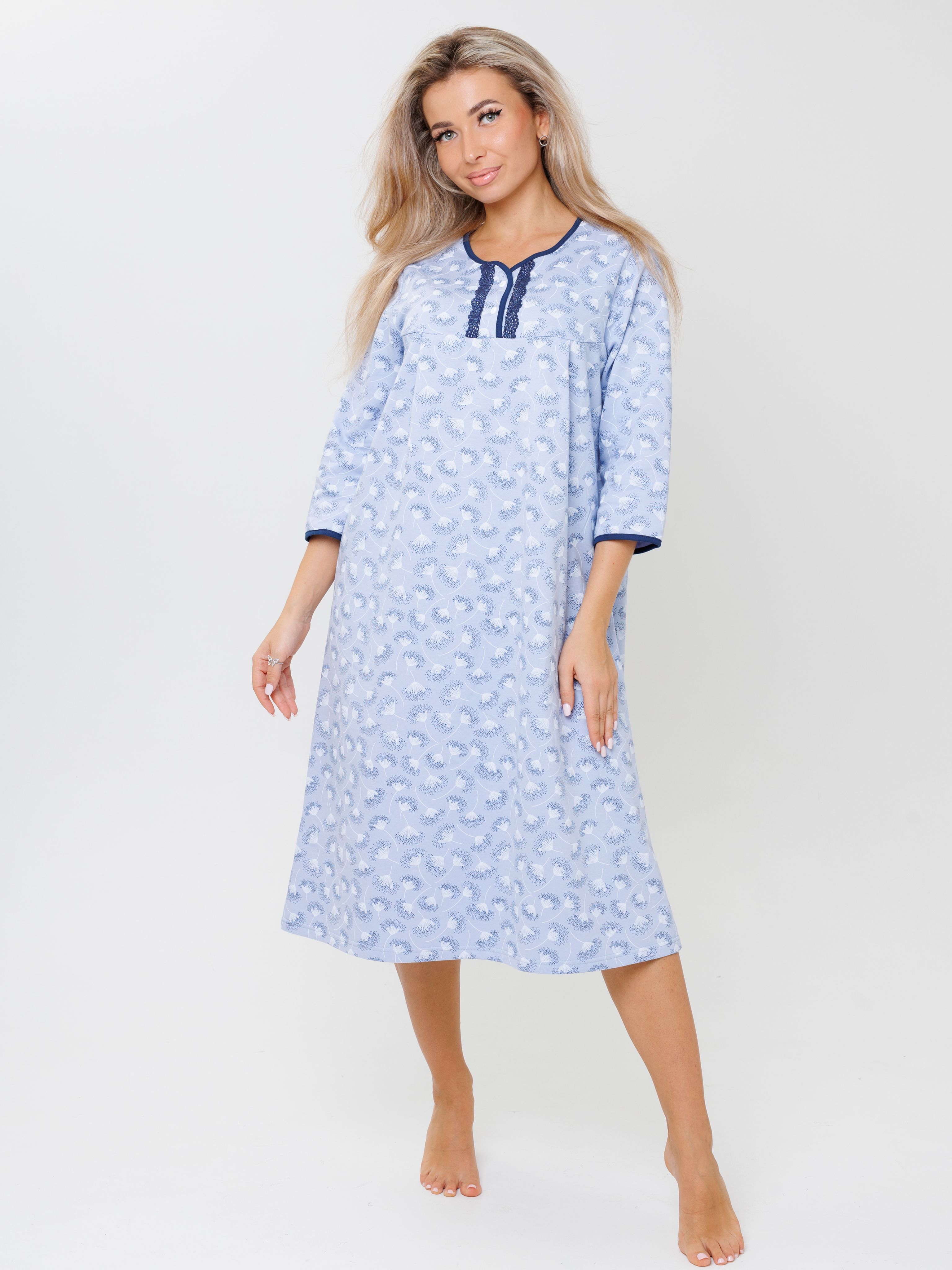 

Ночная сорочка женская Modellini 1489 голубая 48 RU, Голубой, 1489