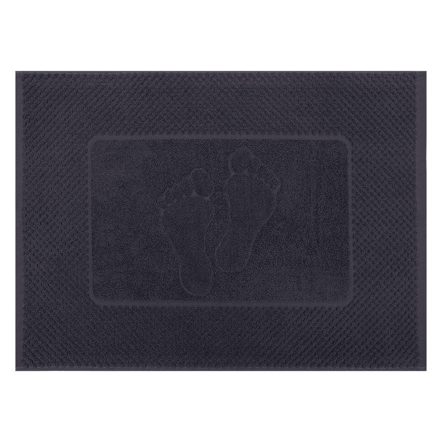 Махровое полотенце для ног Коврик размер 50х70 см цвет серый Узбекистан