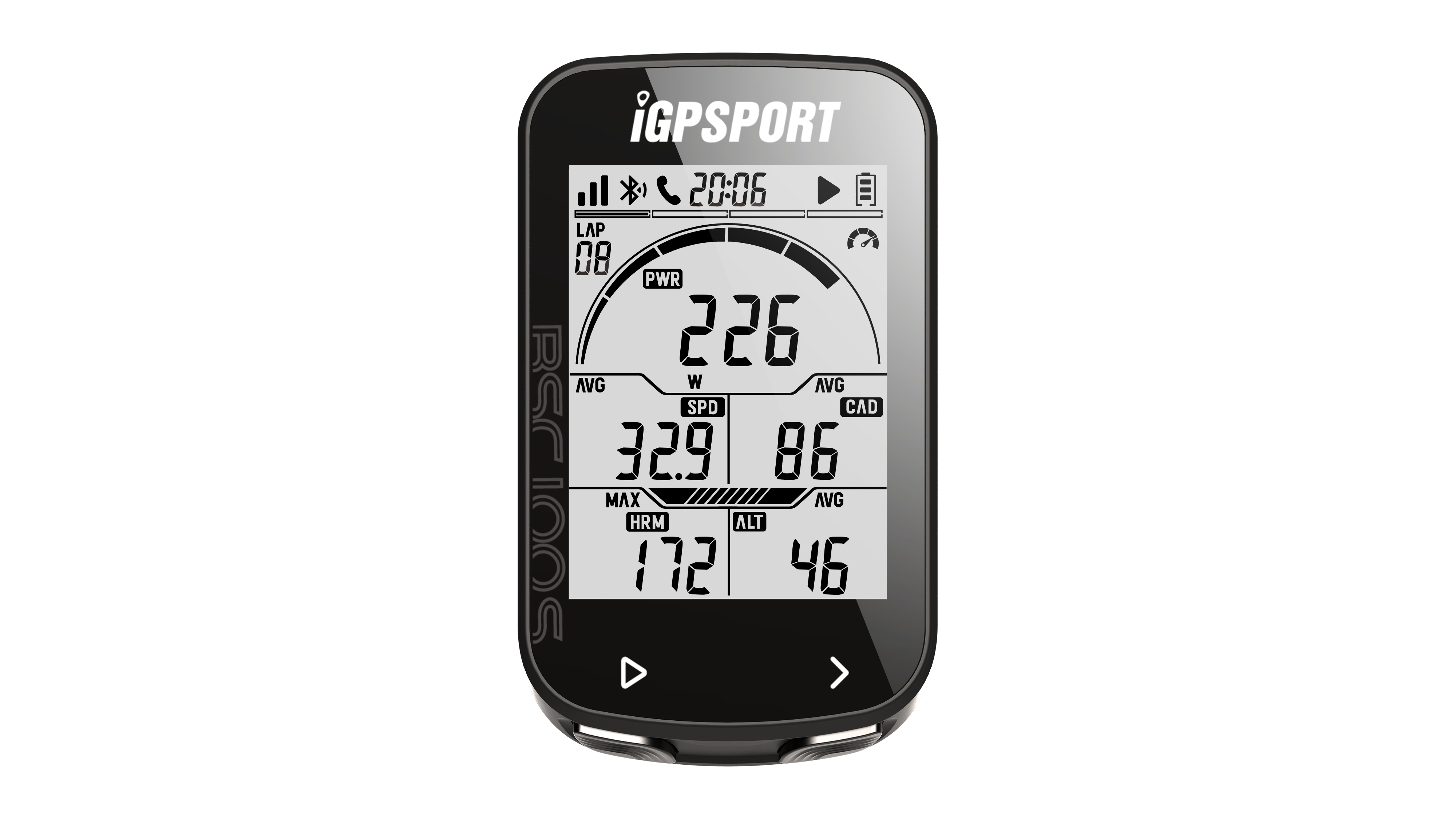 

Беспроводной GPS велокомпьютер iGPSPORT BSC100S, черный, BSC100S