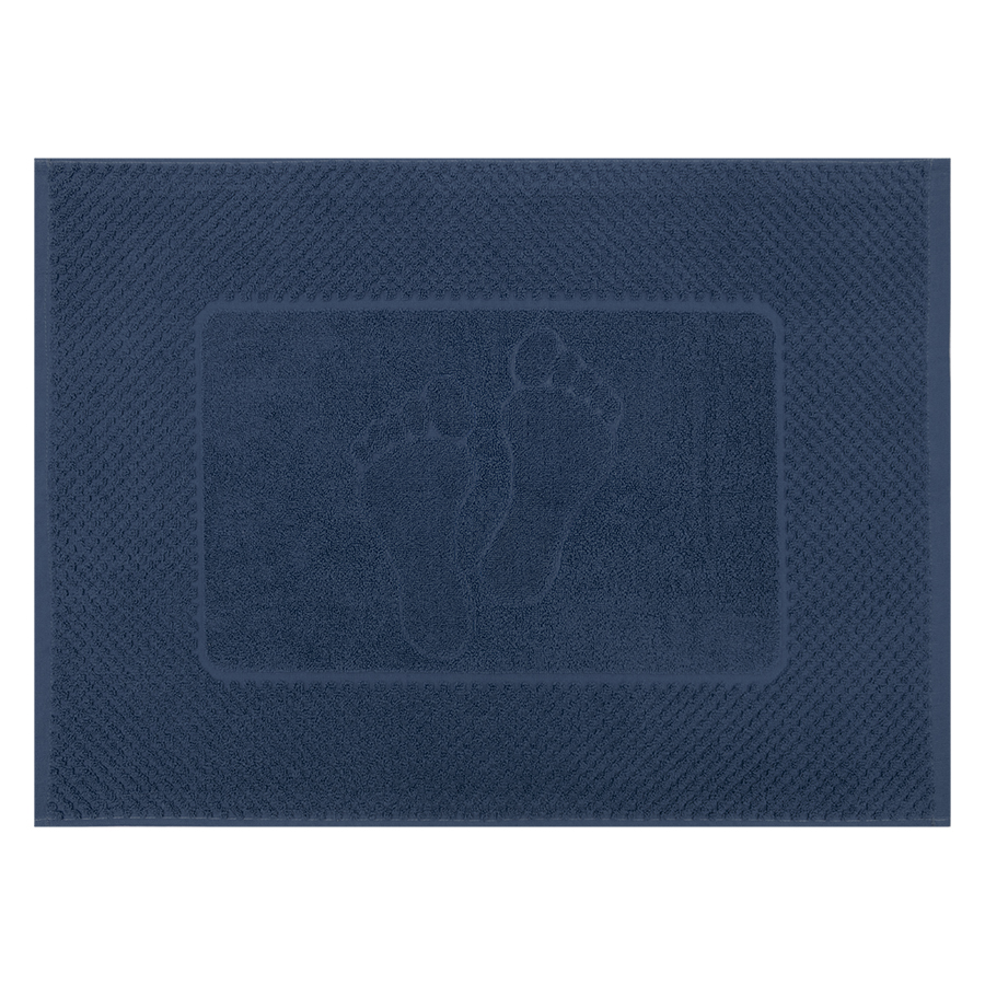 Махровое полотенце для ног Коврик размер 50х70 см цвет синий Узбекистан