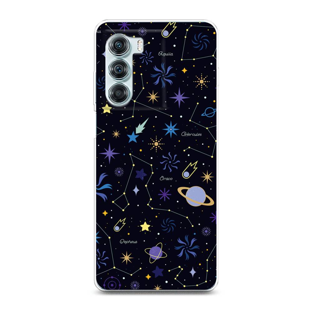 

Чехол на Motorola Moto Edge S30 "Цветной космос", Желтый, 243050-2