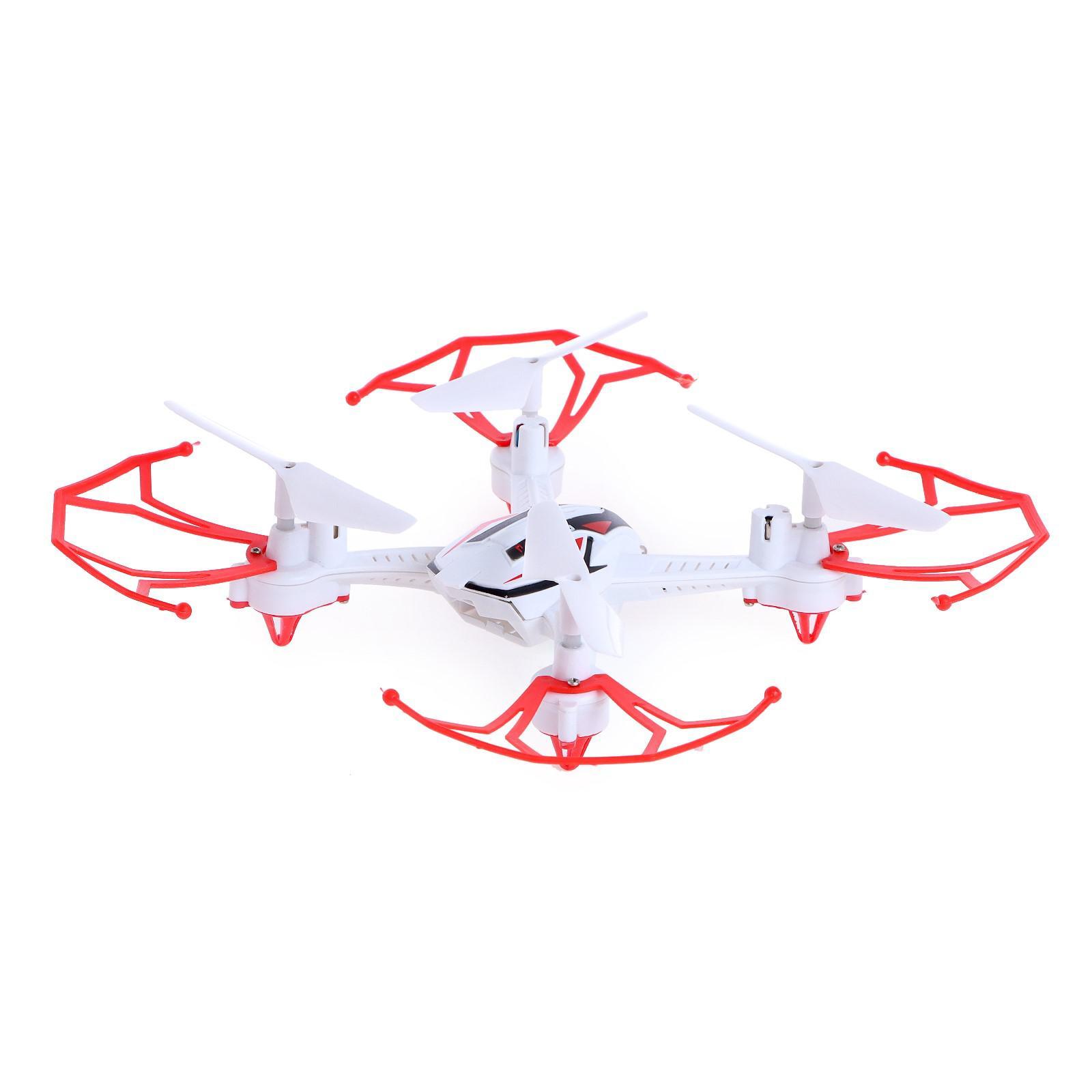 

Квадрокоптер радиоуправляемый SKYDRONE, работает от аккумулятора, цвет красный