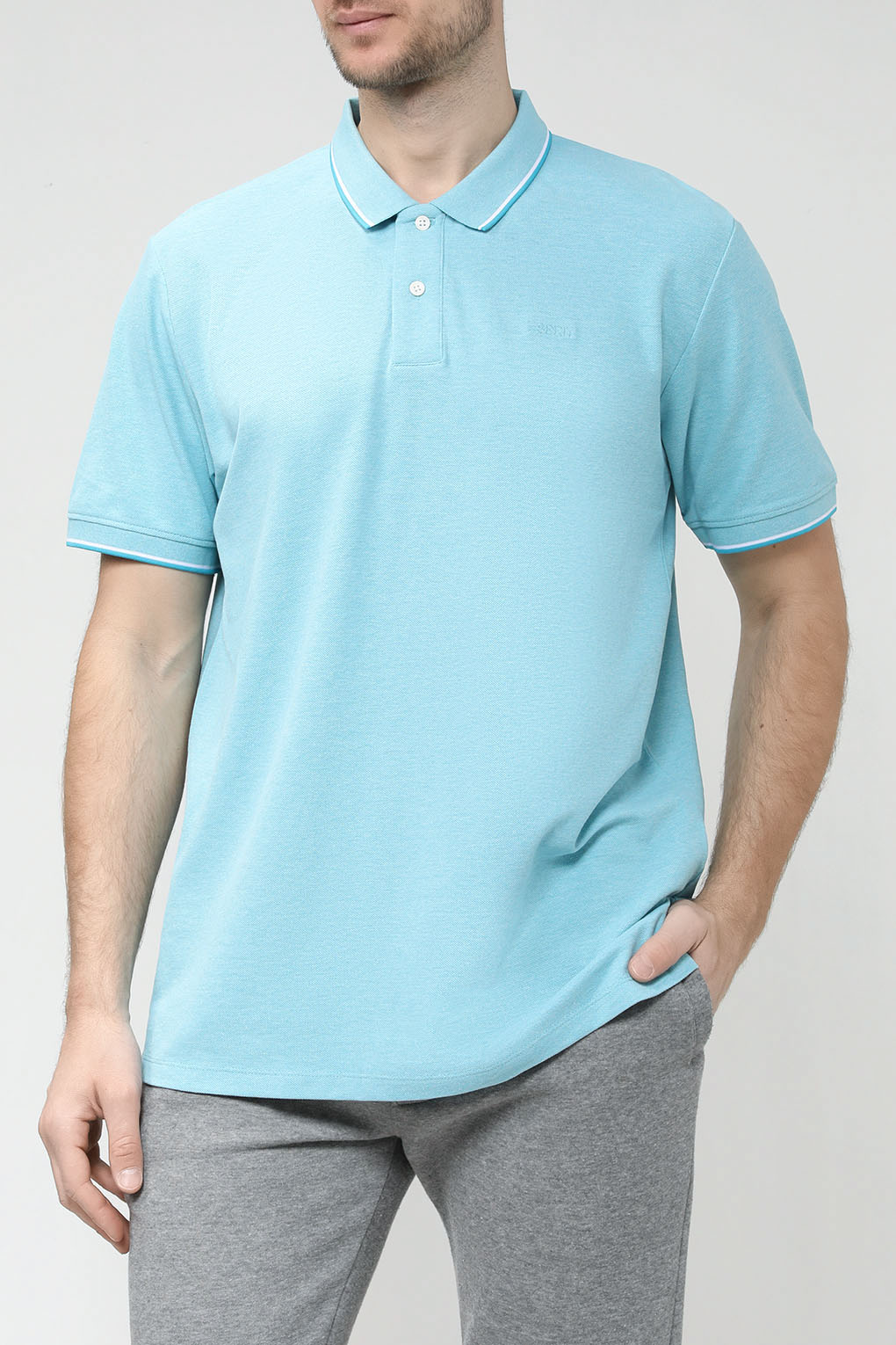 

Футболка мужская Esprit Casual 023EE2K316 голубая M, Голубой, 023EE2K316