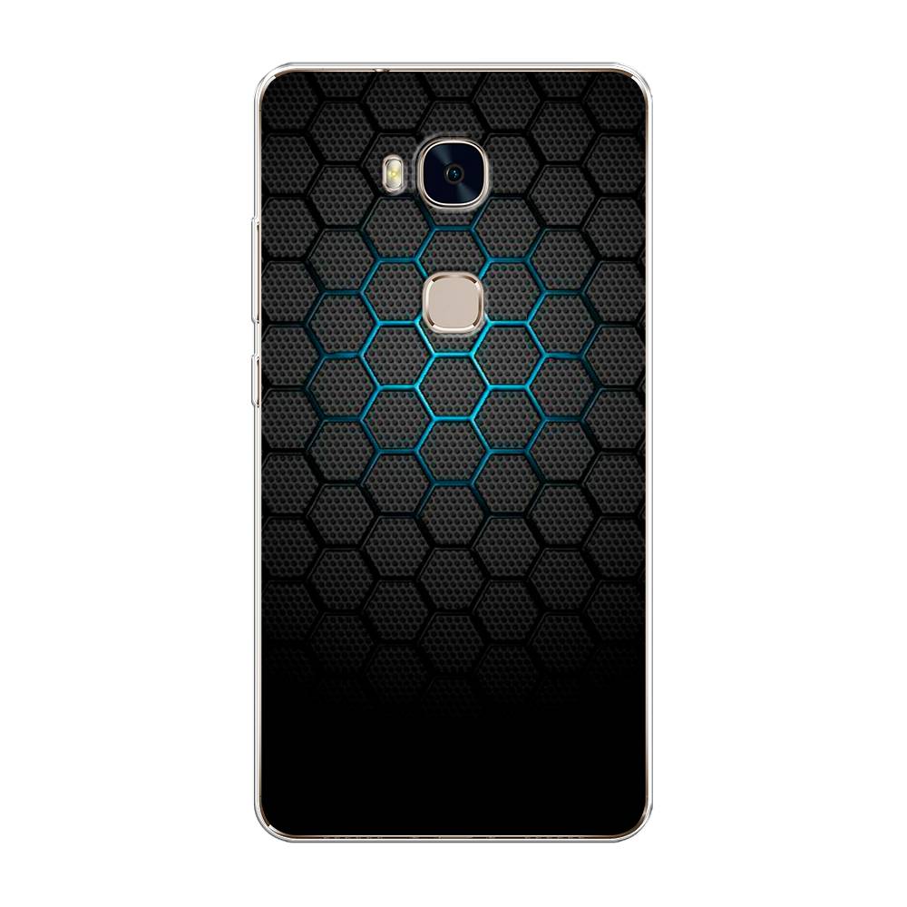 фото Чехол awog "бирюзовые соты" для honor 5x